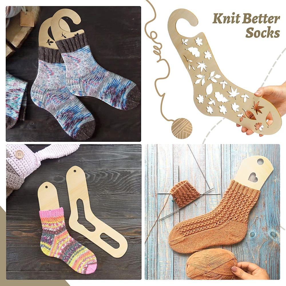 6pcs Reusable Wooden Sock Blockers Adjustable Stocking Display Molds For Craft