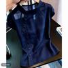 Fashion Design Sense Niche Temperament Button-down Shirt Women's Casual Summer Top