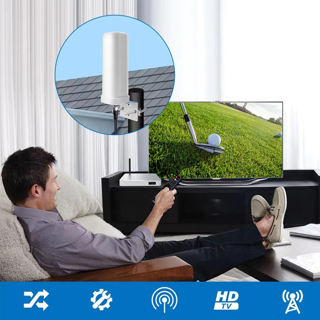 600 Miles Outdoor Digital TV Antenna Wear Resist HDTV Digital Antenna HD 4K Digital TV Antenna for HDTV with DAB/FM Radio