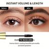 7D Silky Fiber Waterproof Mascara Black Mascara 24-Hour Long-Lasting Clump-Free & Smudge-Proof with Olive Brush for Voluminous Lashes