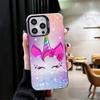 Розовый Единорог Радуга Ударопрочный Чехол для Телефона для iPhone 17 Air 16 16E 15 Pro Max 14 Plus 13 Mini 12 Задняя Крышка Противоударный Fundas