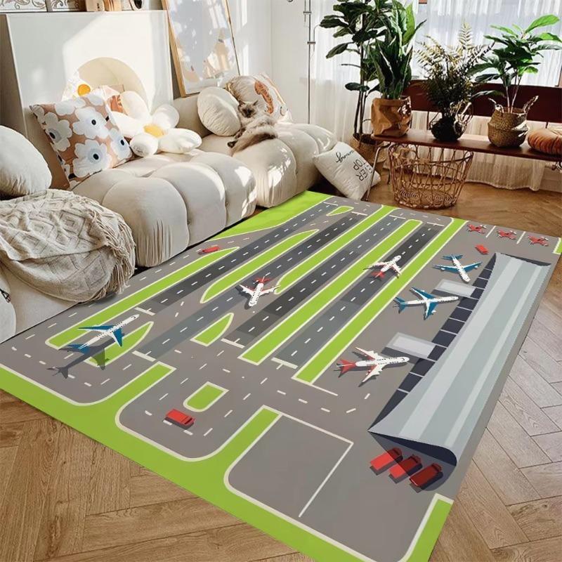 Ковер Аэропорт Ковер Полет Ковер Взлетно-посадочная полоса Ковер Гостиная Детский ковер Нескользящий коврик Ковер Ковер Детский ковер Подарок для детей