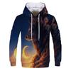 Spring Autumn Hooded Sweatshirt 3D Digital Printing Unisex Hoodies Men Women Wolf Fashion Loose Pullover