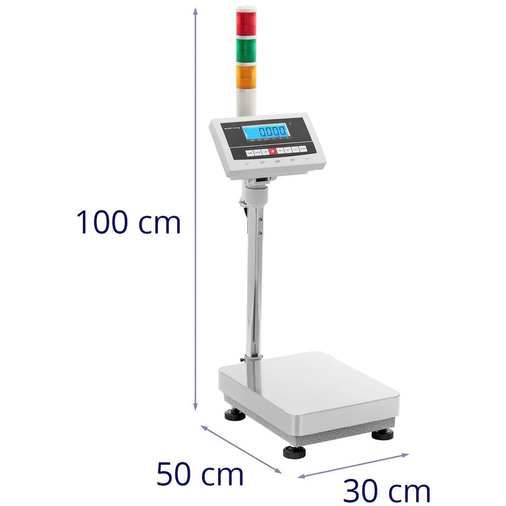 Warehouse Platform Scale With Lcd Light Signal Column 30 Kg 0001 Kg