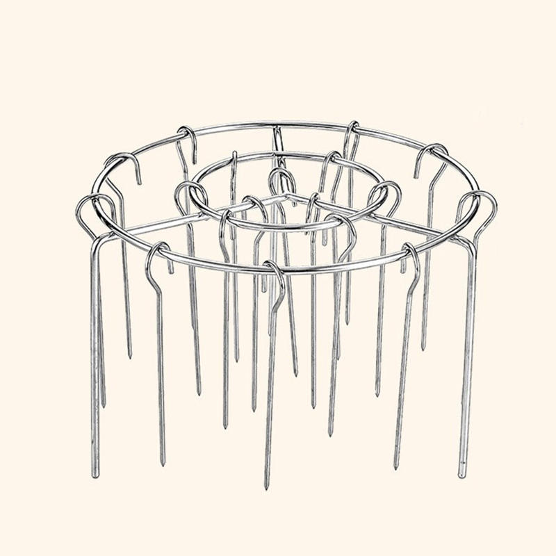 Кухонный вертикальный держатель для шампуров Круглая решетка для гриля аэрофритюрницы Съемная решетка для гриля Решетка для шашлыка со стальными шампурами