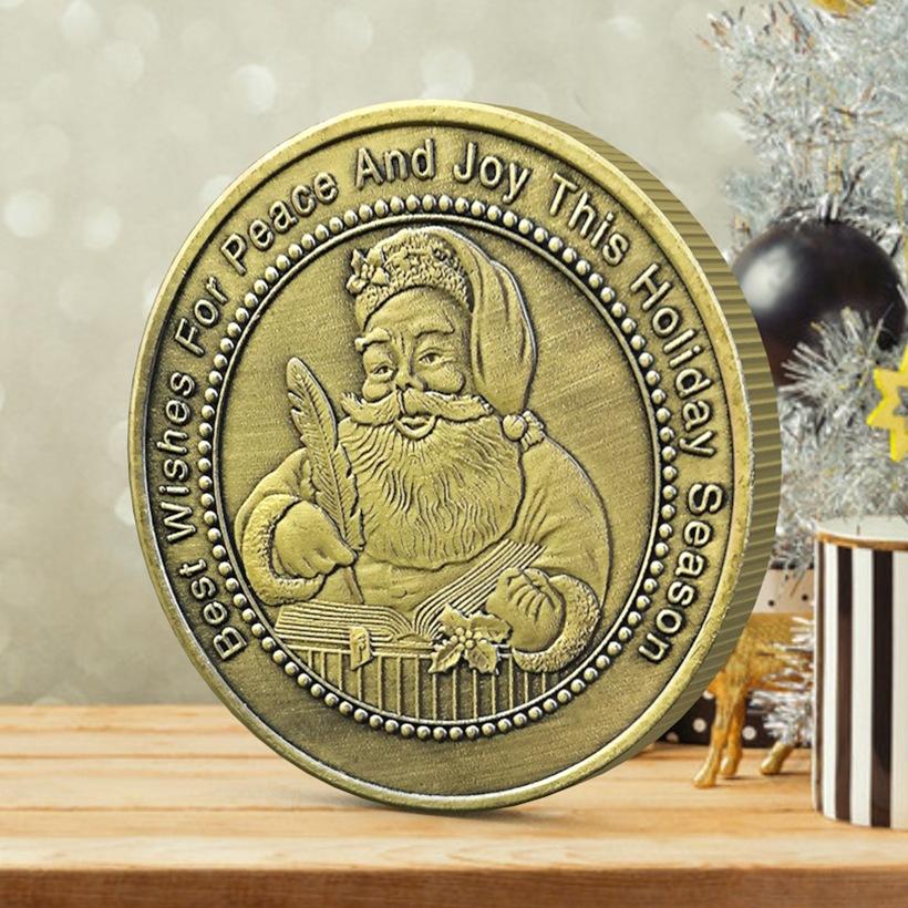 Christmas Day Bronze Coins, Creative Children's Toys, Gift Distribution, Metal Small Gifts, Commemorative Medals, Play with