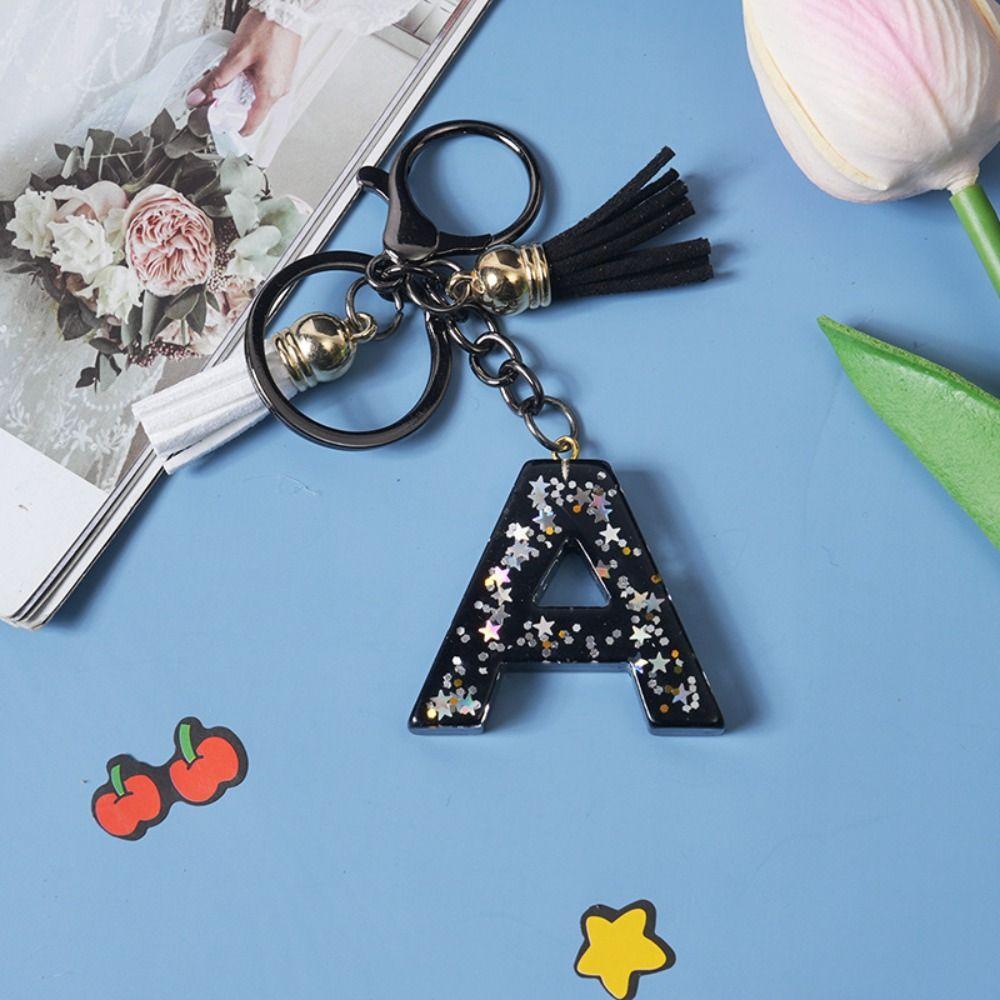 Изысканный Английский Алфавит Сумка Подвеска Буквы A-Z Алфавит Инициалы Блестящий Брелок Женский Подарок