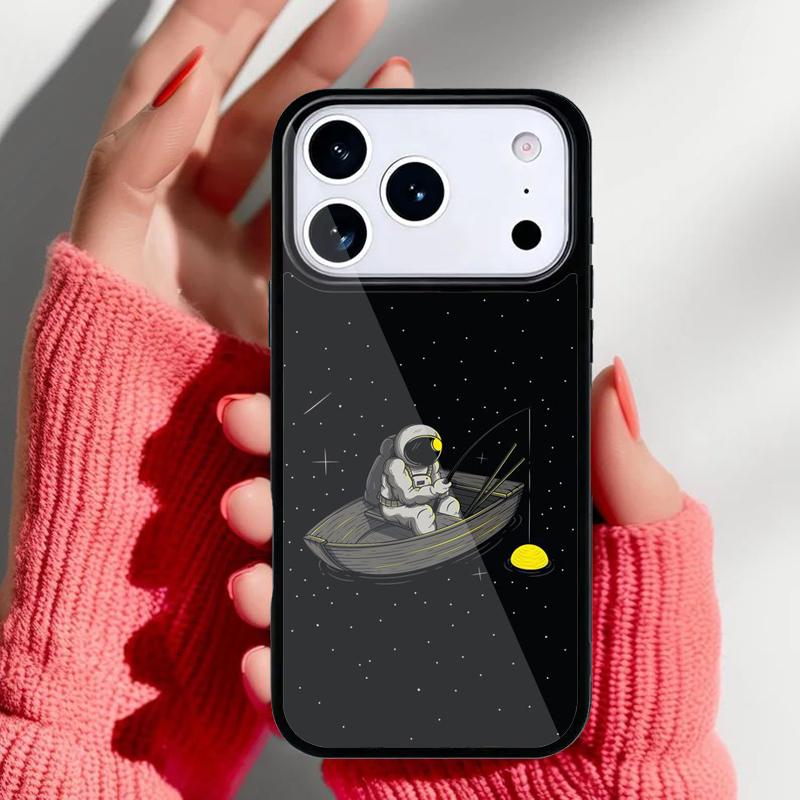 Чехол для телефона 'Астронавт Космический корабль' для iPhone 17 16 15 14 13 Pro Max Задняя крышка для 12 11 Pro Coque