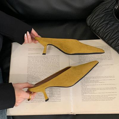 Мода Мода Остроносые Женские Туфли-Шлепанцы на Среднем Каблуке Женские Шлепанцы на Каблуке Сандалии Обувь для Женщин Мюли 2025 Новинка