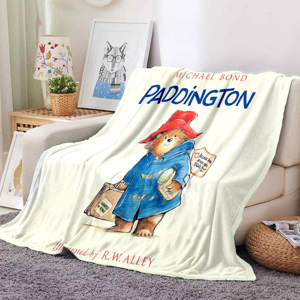1Pc Paddington Bear'S Journey Blanket Soft And Comfortable Casual Warm Camping Travel Christmas Halloween Xmas Gift M928230