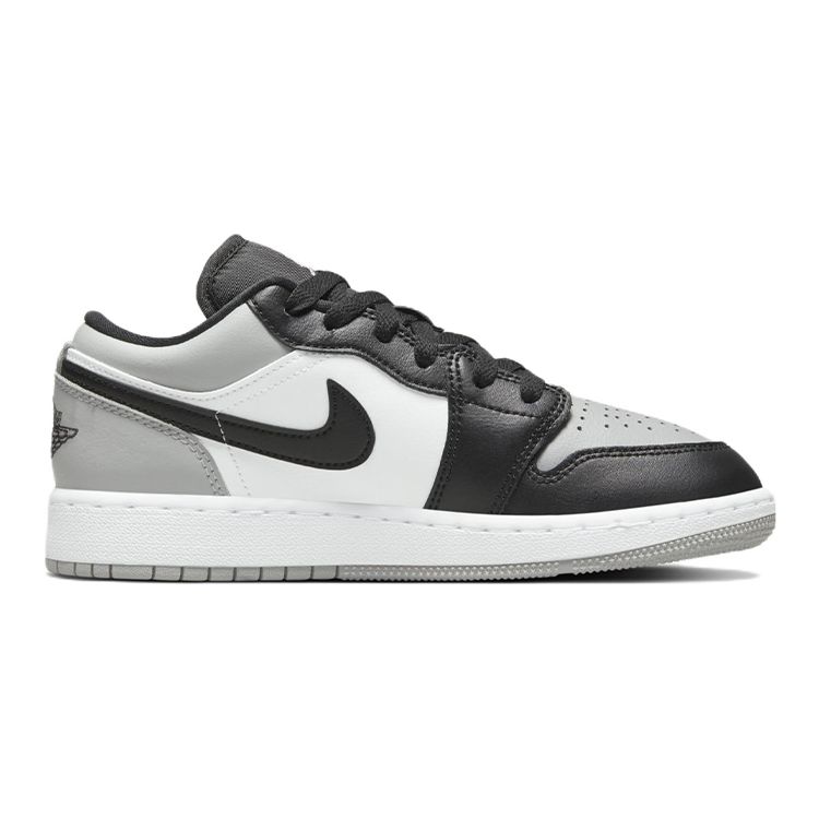 Детские кроссовки Air Jordan 1 Low GS Light Smoke Grey Black White 553560-052