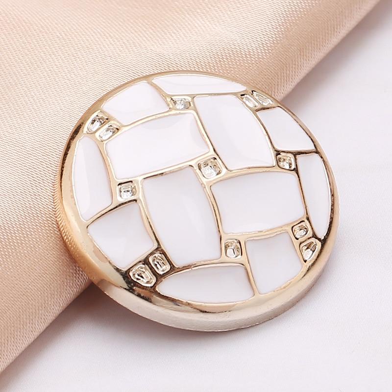 10pcs Pretty Plating Buttons Square Round Buttons Coat Windbreaker Sweater Accessories Various Styles DIY Sewing Supplies