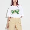 Uniqlo X Коллаборация с Jean-Michel Basquiat Весна/Лето 2024 Передний Графический Принт Футболка с коротким рукавом Унисекс Топы Белый 470740-00