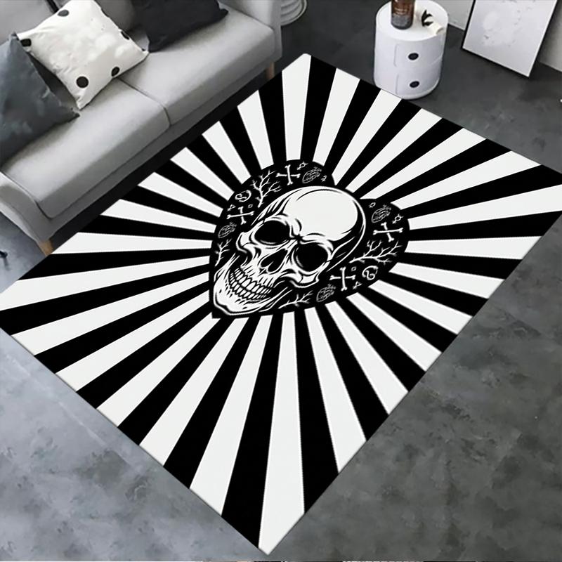 2025 New Skull Carpet Rug for Living Room Bedroom Home Sofa Decoration,Kids play Non-slip Floor Mat53