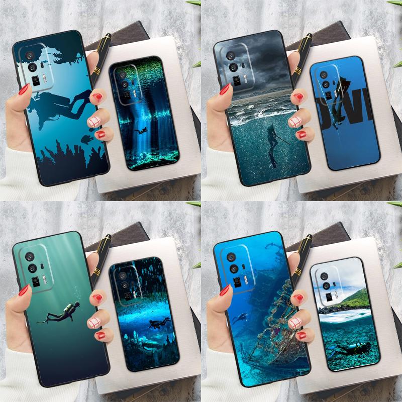 Scuba Diver Underwater Diving Case For Xiaomi 14T Pro 13T 12T 11T 13 14 Ultra POCO X6 F6 Pro M6 X3 X5 M5s F3 F5 Cover
