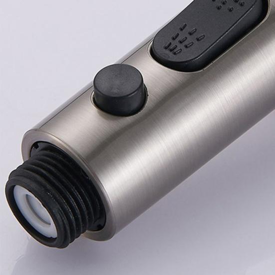 Сменная распылительная головка с выдвижным механизмом, нержавеющая, универсальная, простая установка, 3-функциональный смеситель для раковины, насадка для распылительной головки, кухонный инструмент