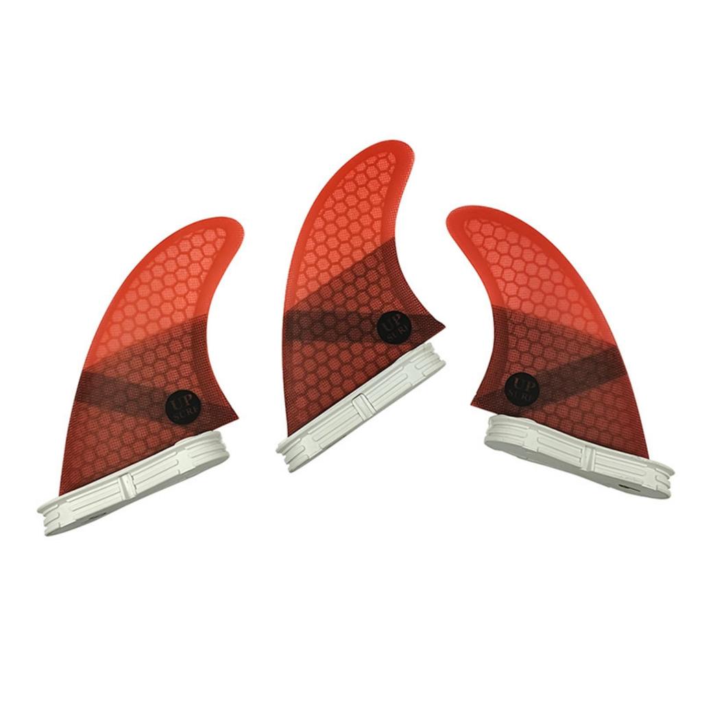 3 Pieces Fin Set Responsive Surfboard Fins with Honeycomb Texture for Surfers