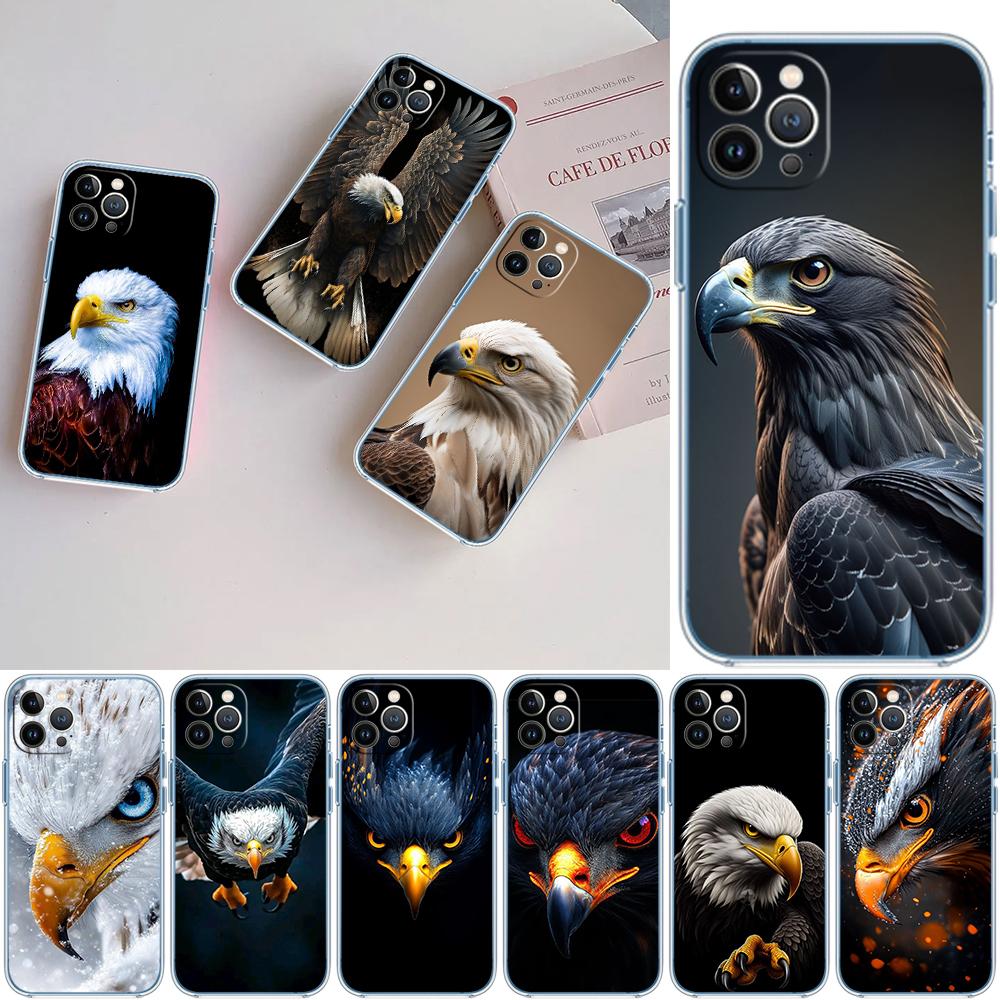 MY15 Hawk Eagle Soft Shell Transparent Phone Case for Motorola Moto G7 G8 G9 G84 G85 G73 G24 G15 Z2 Play Power Plus