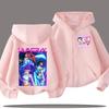 K-pop Demon Hunters Hooded Coat for Child Anime Huntrix Rumi Zoey Cartoon Fashion Zip Jacket Boy Girl Cute Top Kids Clothes Gift