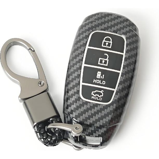 for Hyundai Key Fob Cover, Full Protection Key Fob Case for 2018-2021 2022 2023 Hyundai Santa Fe Kona Venue Palisade Veloster Elantra Accent with