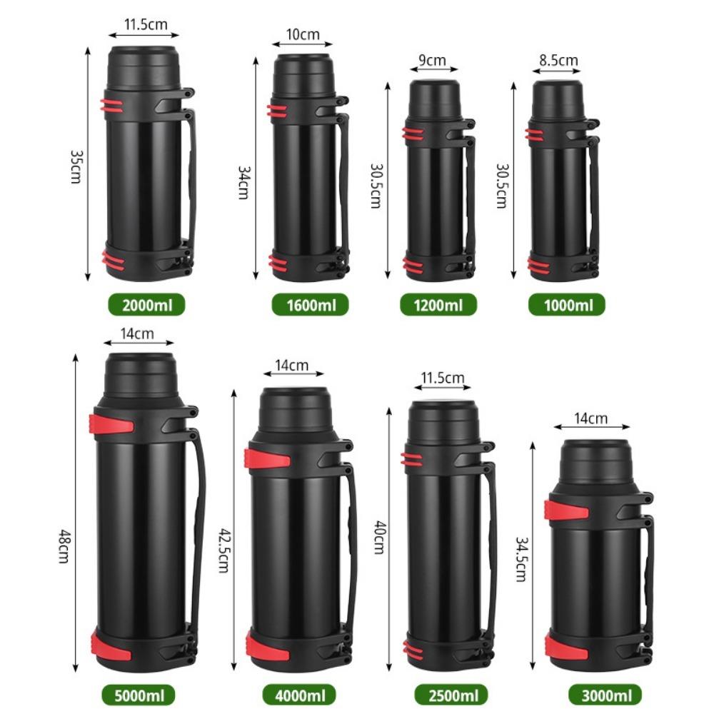 Фляги большой емкости Бутылка для воды Термос из нержавеющей стали Бутылка с вакуумной изоляцией для воды Путешествия на открытом воздухе Бутылка Чашка Сохранение тепла