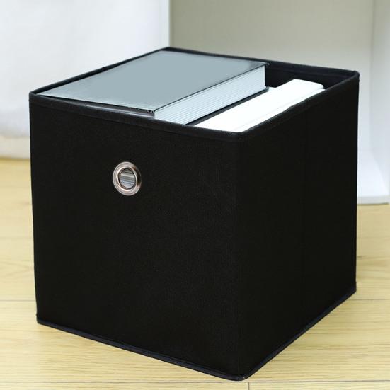 Складной ящик для хранения с ручкой, большая вместимость, складная конструкция, экономящий место, тканевый кубический органайзер для хранения