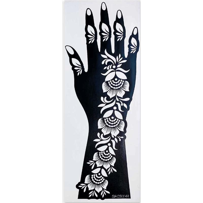 Rose Vine Henna Stencil for Southeast Asian Bridal Hand Design