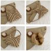 Women's Woven Straw Shoulder Bag Medium Size Handbag With Handle For Beach Vacation KTY