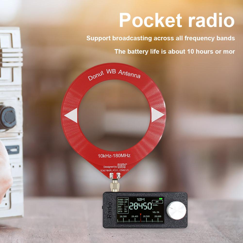 SI4732 0.5-108mhz All Band Radio Receiver LSB USB AM FM FM/AM Radio W/ Antenna 1.9inch IPS Screen HF SW MW VHF Pocket Mini Radio