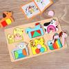 Wooden Geometry Puzzle Board Game Preschool Color Learning Geometric Shape Matching