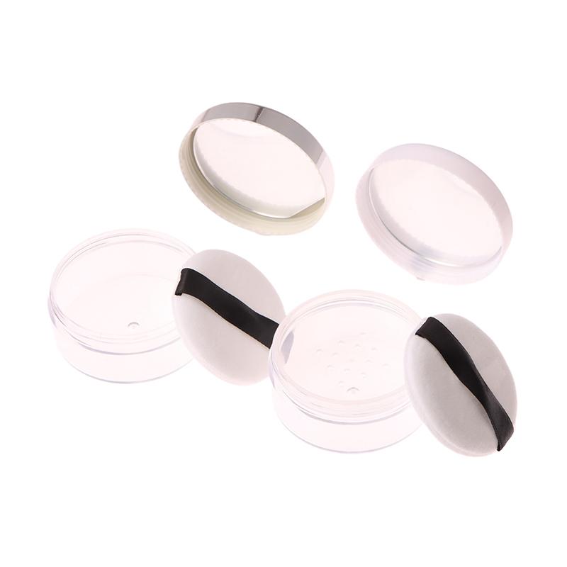 30 г пластиковая пустая банка для рассыпчатой пудры, коробка для макияжа, сито, контейнер, косметический горшок, портативная коробка для рассыпчатой пудры, многоразовый горшок