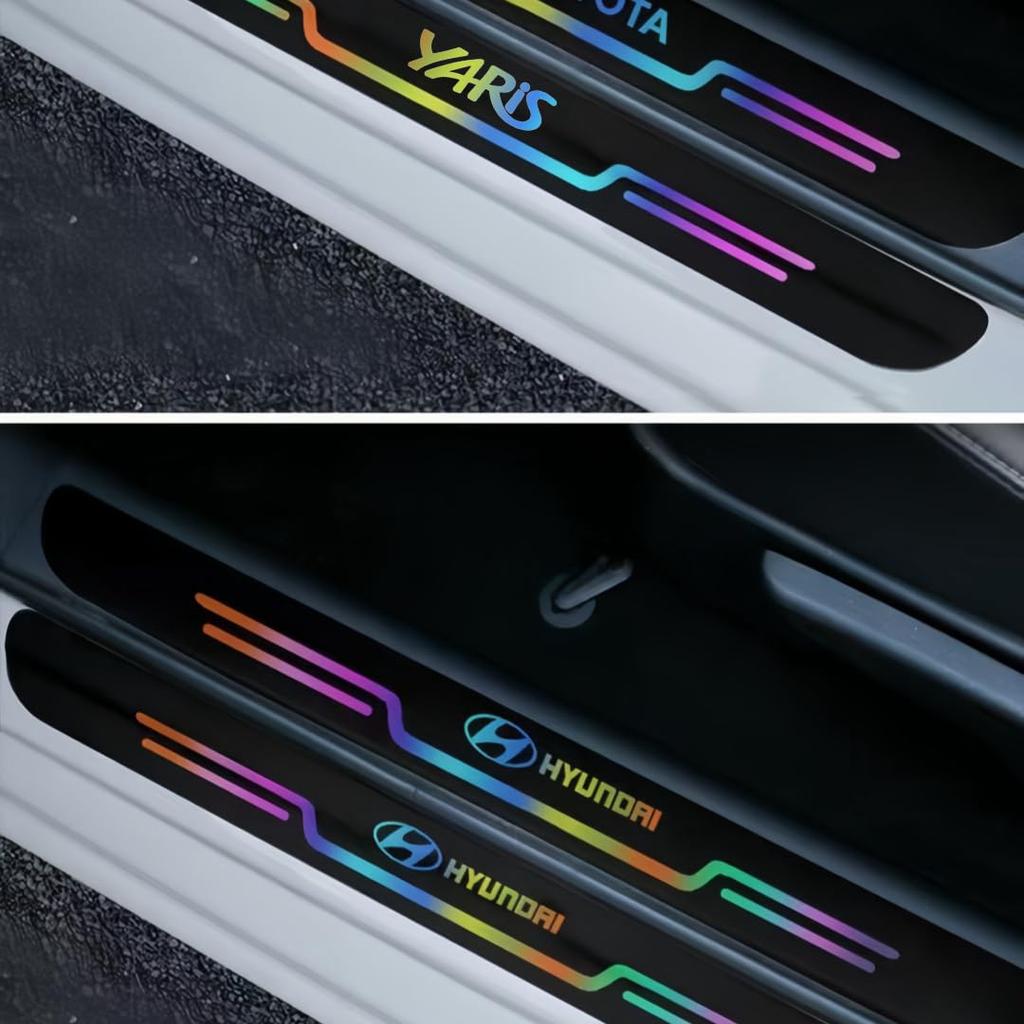 Land Cruiser Side Step Guard Scuff Plate Decal Applies To All Vehicles Interior Parts Latest Design Shiny Mirror Design Sticker Interior Accessories