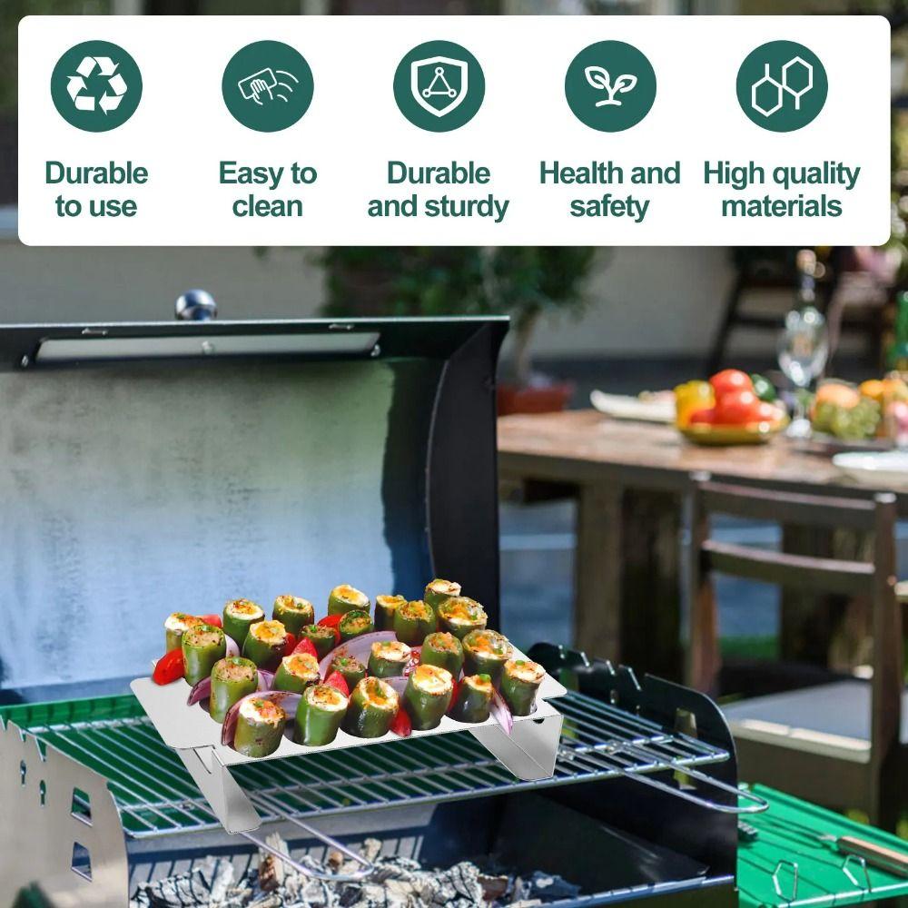 Компактный гриль-барбекю Chili с антипригарным покрытием, инструменты для гриля на открытом воздухе, аксессуары для барбекю