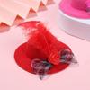 Stylish Show Costum Elastic Strap Rooster Cap for Hens Feather Top Hat Chicken Hats Pets Supplies