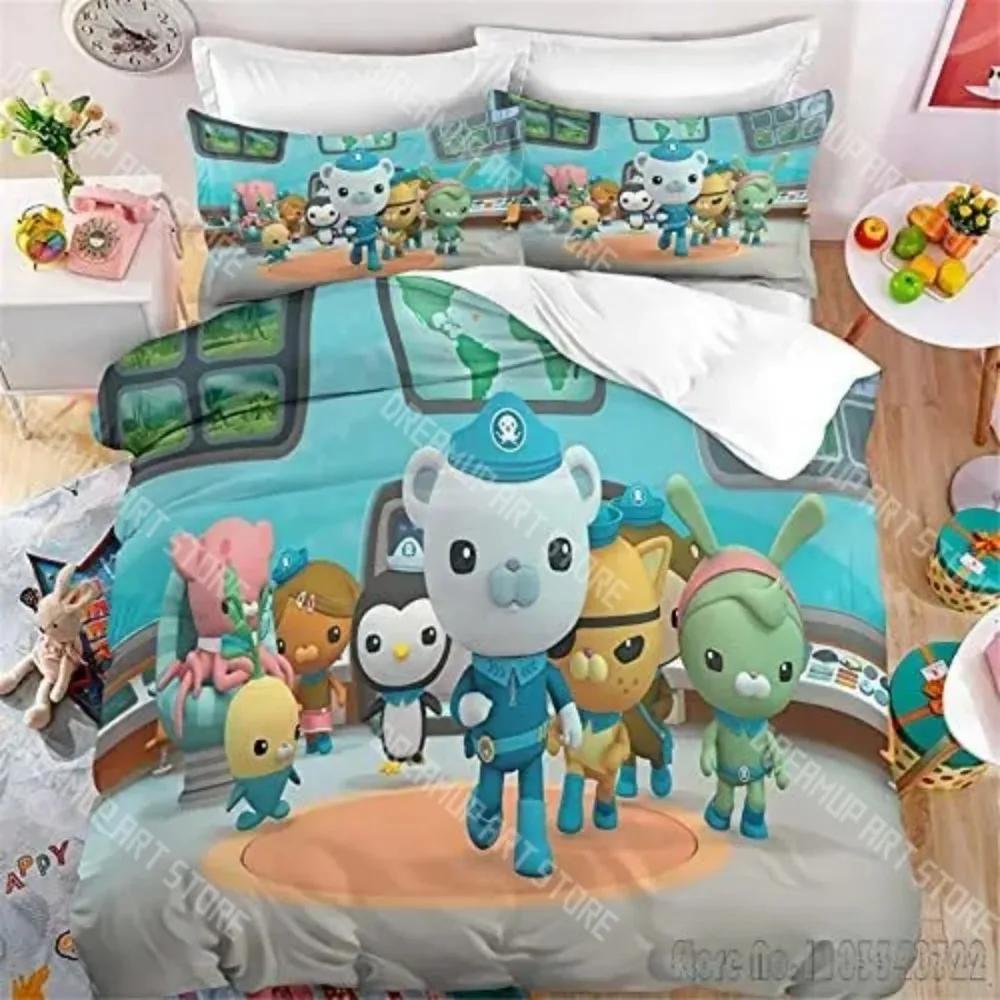 Полюбуйтесь мультяшным комплектом пододеяльника Octonauts Love Child HD, чехлом для одеяла для детских постельных комплектов, постельным бельем, декором для спальни