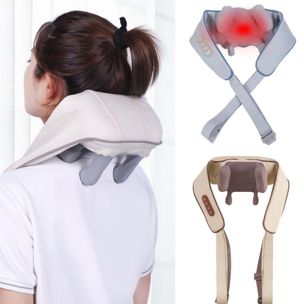 Портативный массажер для шеи и плеч, электрический разминающий массажный платок, беспроводная массажная подушка, фитнес