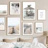 Beach Sea Bridge Reed Girl Resort Island Bush Posters Prints Pictures Canvas Art Wall Decoration Home Paintings For Living Room