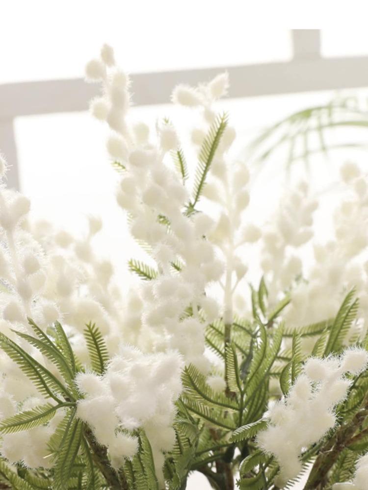 3 шт., 38 см, искусственные цветы акации, желтая мимоза, спрей, вишня, фруктовая ветка для свадьбы, украшение домашнего стола, искусственный цветок