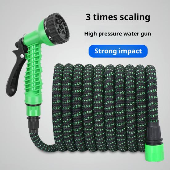 Садовый водяной шланг Гибкая расширяемая водопроводная труба без перекручивания с 7 режимами распыления Пластиковый распылительный шланг высокого давления без запаха