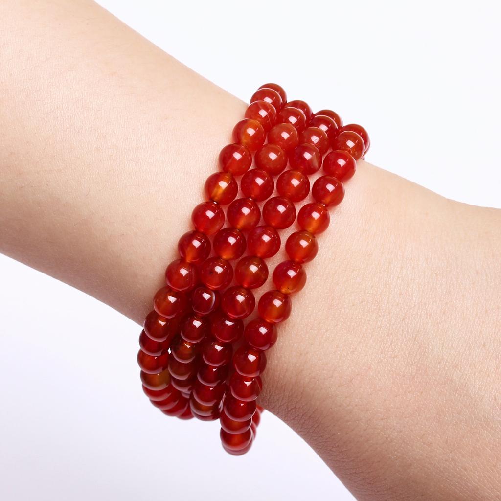 Creative Red Carnelian Agate Natural Stone For Jewelry Making Beads 40/30/20Pcs DIY Round Loose Beads Bracelets 4/6/8mm