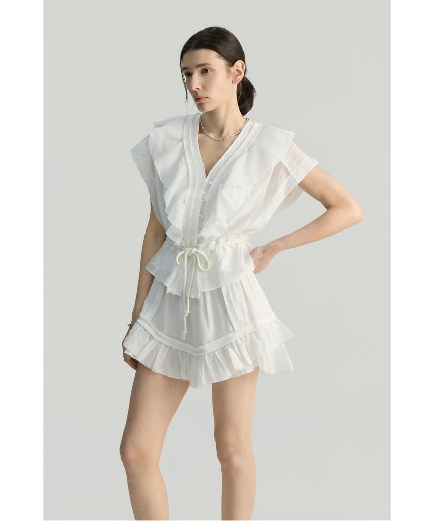 IROWOMEN Jovianne Ruffle Banding Shorts Iopom26108Ivx