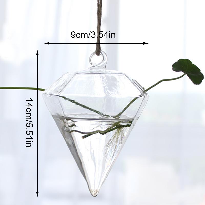 1 шт. прозрачные вазы для гидропоники, террариумный контейнер, подвесная стеклянная ваза, цветочный горшок