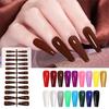 24Pcs/Sheet False Nails Full-cover Removable Colored Stylish Nail Art Artificial Tips for Professional