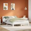 Solid Wood Bed without Mattress White 140 x 200 cm Pine Wood