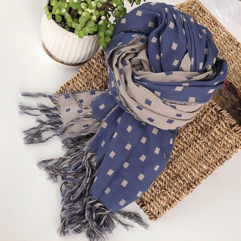 Winter Keepwarm Cotton Double-sided Square Patterned Thickened Scarf Shawl
