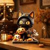 Festive Atmosphere Halloween Ornaments Wooden Ghost Pumpkin Ornaments Decorative Plate  Halloween