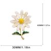 Temperament Enamel Daisy Flower Brooches For Women Girls Delicate Shiny Daisy Flower Lapel Pins Elegant Floral Badge