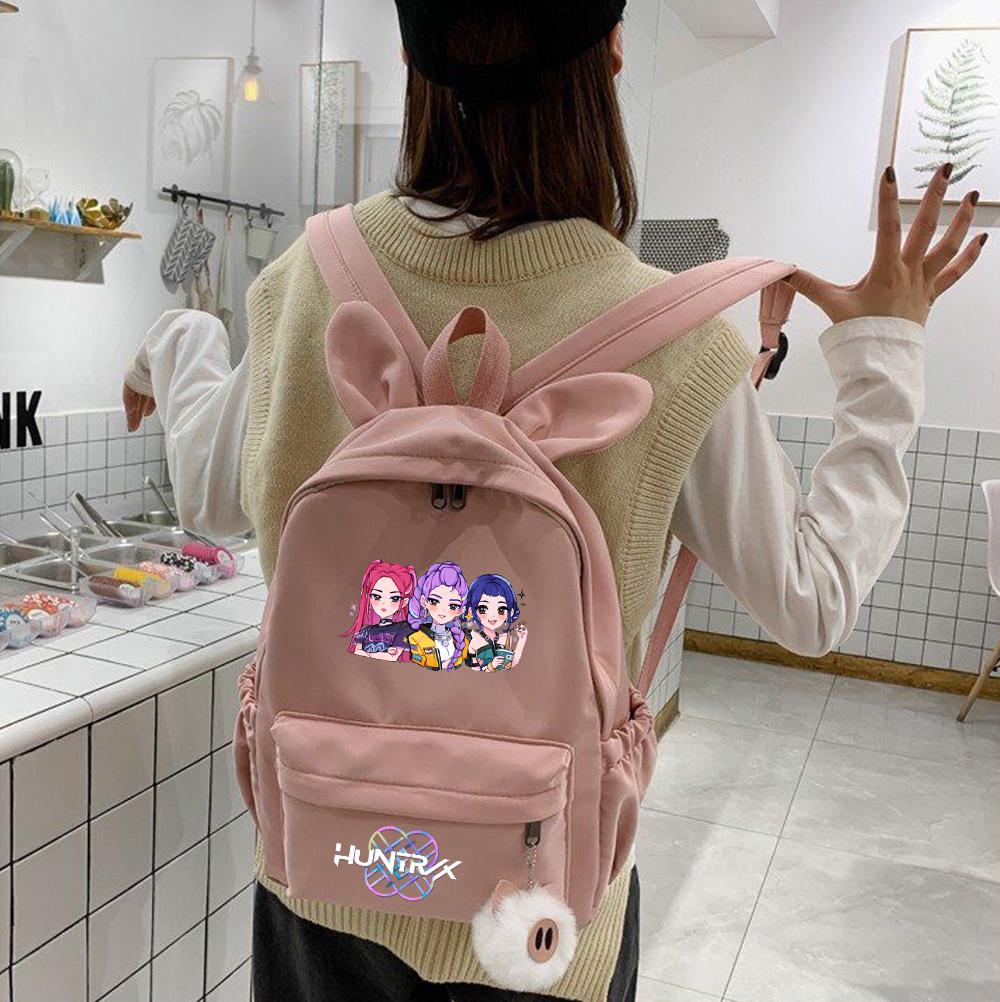 Аниме K-Pop Принт Водонепроницаемый Рюкзак Студенческий Подростковый Ранец для Мальчика Девочки Ранец Школьная Сумка Женская Большая Вместимость Дорожная Сумка Детский Подарок Mochila