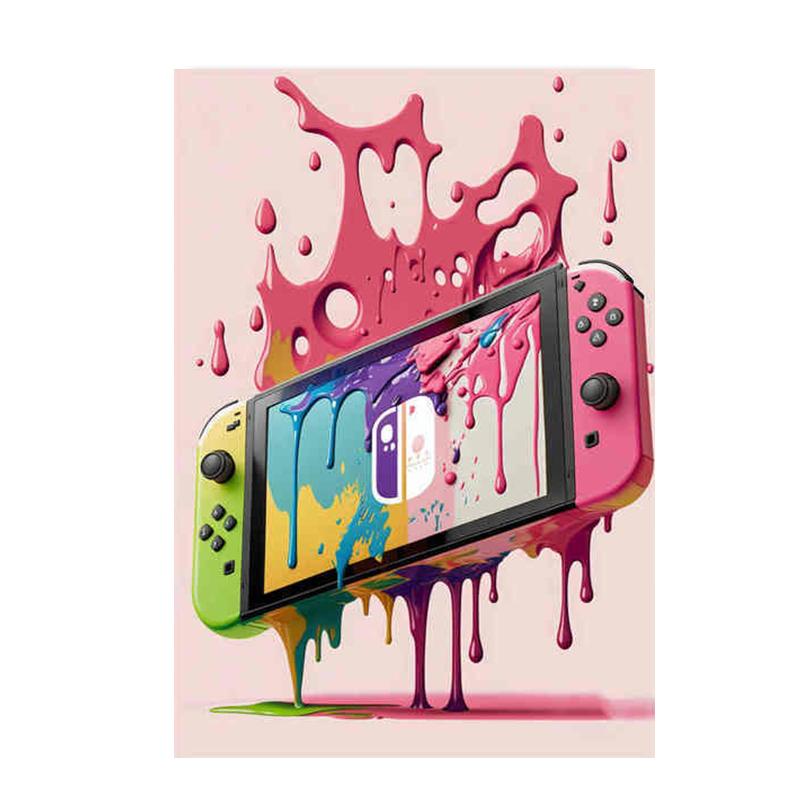 Мультяшные игровые контроллеры, консольные постеры и принты, наушники, холст, картины, настенное искусство для бара, игровая комната, домашний декор