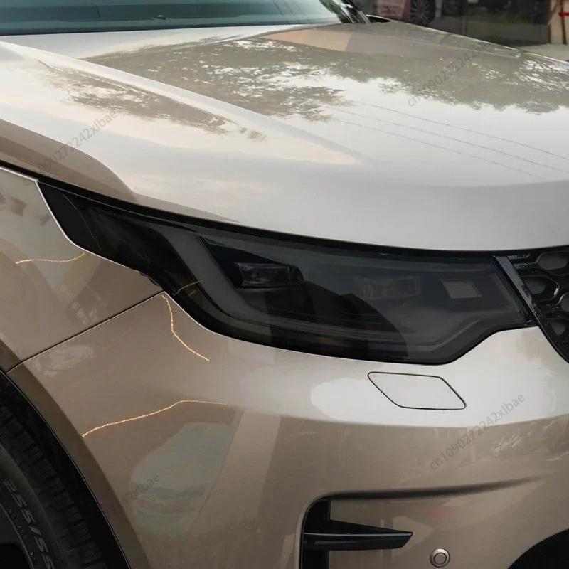Car Headlight Protective Film Transparent Black TPU Car Light Repair Sticker Accessories For Land Rover Discovery 5 R5 2017-202 FG6